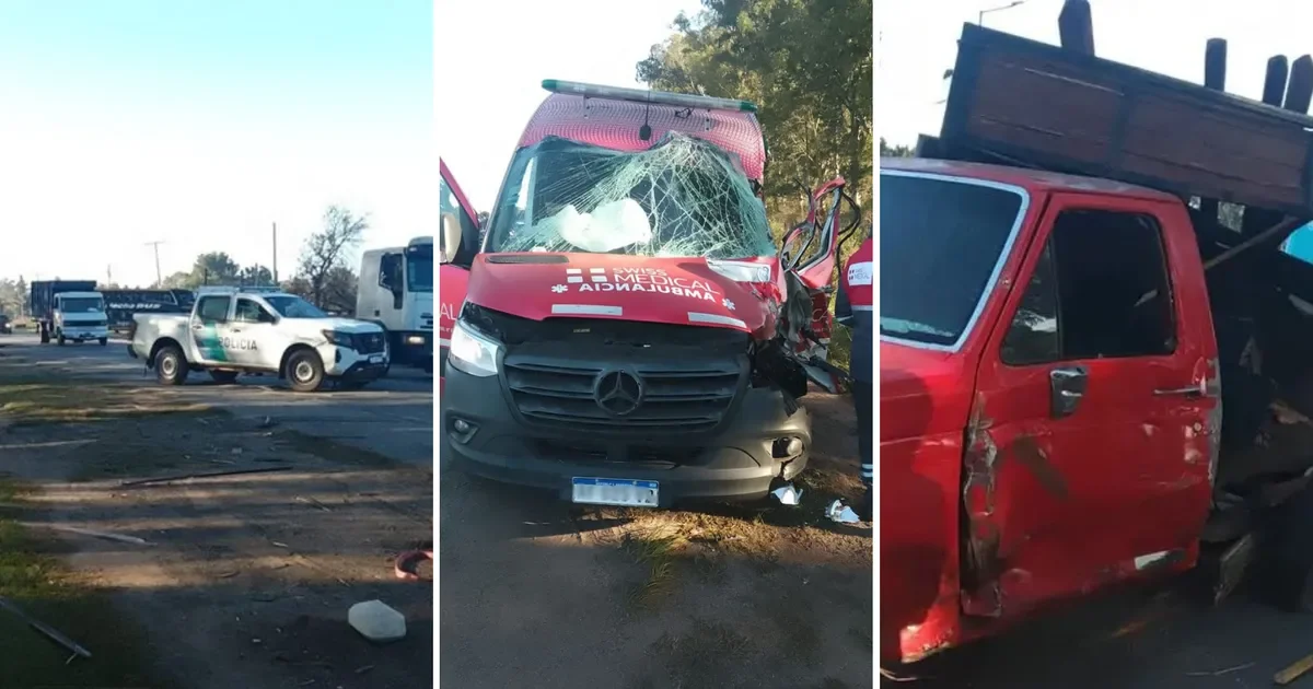 Accidente en Ruta 36 deja ambulancia destrozada y complica el tránsito hacia La Plata