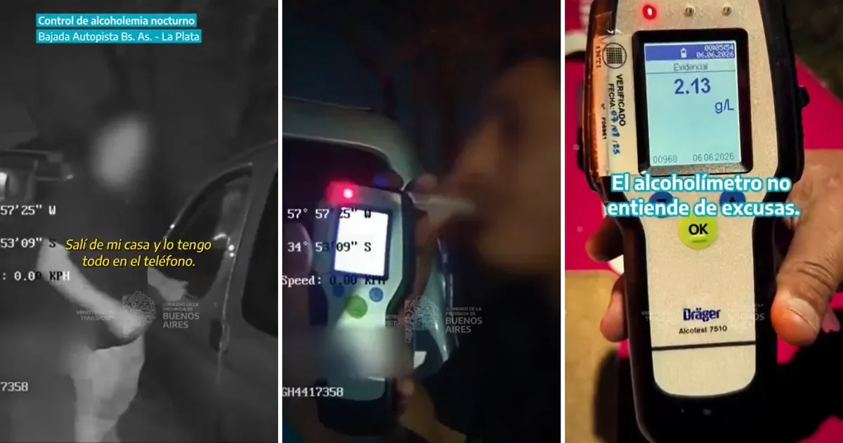 Conductor con 2,13 g de alcohol detenido en La Plata: un peligro para todos en la ruta