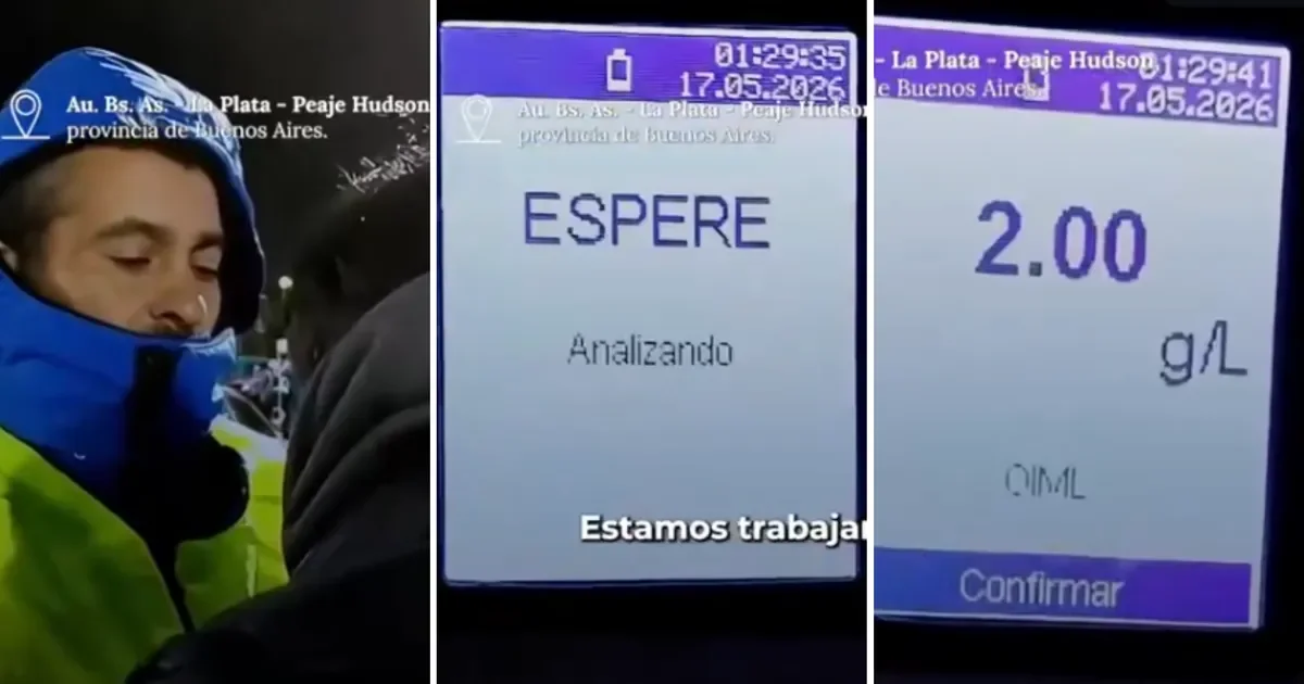 Conductor ebrio detenido en la Autopista La Plata-Buenos Aires pone en riesgo a otros usuarios