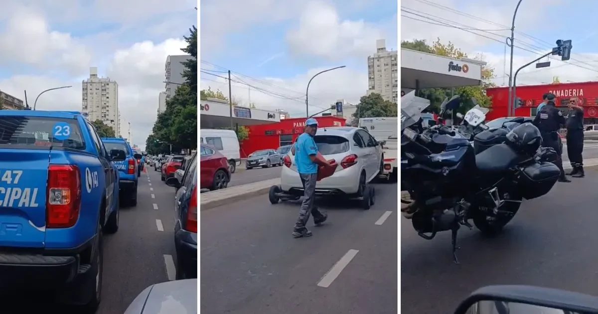 Conductor obstaculiza el centro de La Plata al resistirse a la remoción de su vehículo