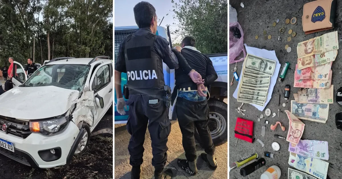 Detención en La Plata tras asalto y choque: un auto robado y alta tensión en las calles