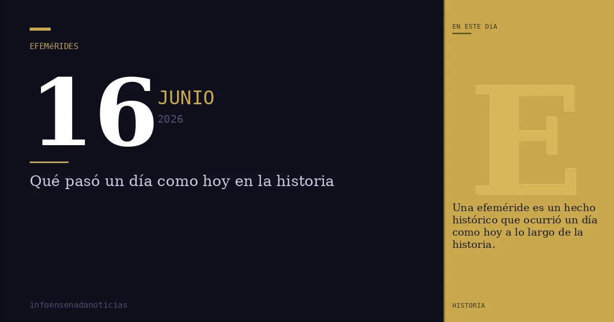 Efemérides del 16 de junio de 2026: ¿Qué se conmemora?