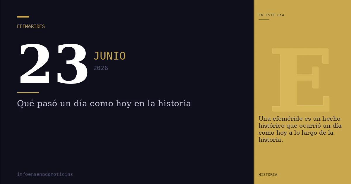 Efemérides del 23 de junio de 2026: ¿Qué se conmemora?