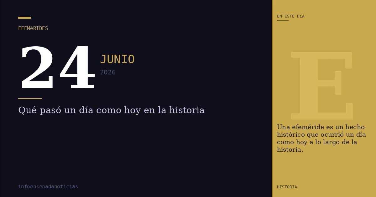 Efemérides del 24 de junio de 2026: ¿Qué se conmemora?