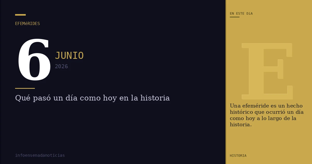 Efemérides del 6 de junio de 2026: ¿Qué se conmemora?