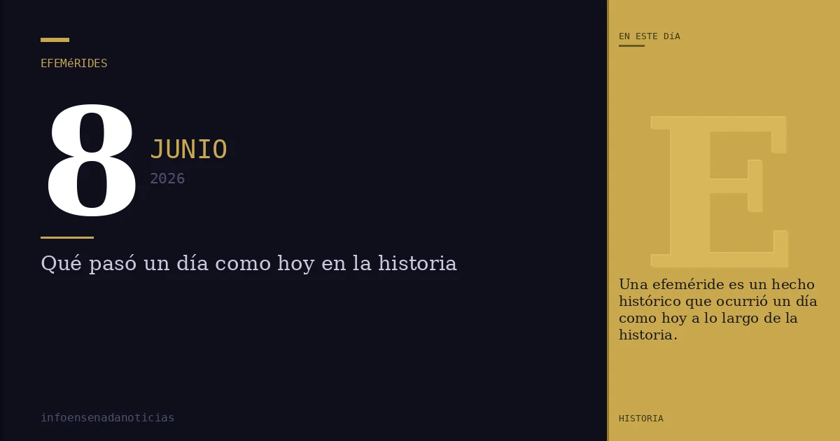 Efemérides del 8 de junio de 2026: ¿Qué se conmemora?