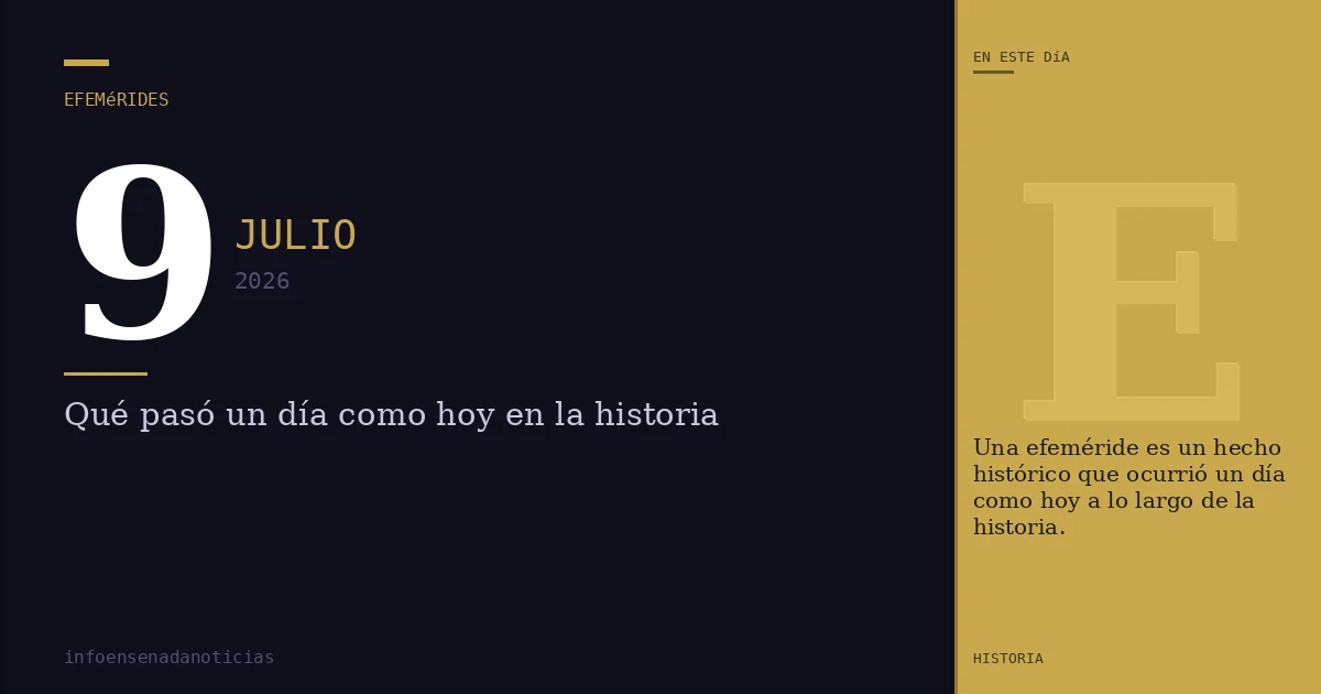Efemérides del 9 de julio de 2026: ¿Qué se conmemora?