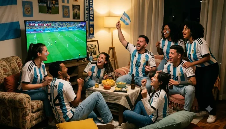 El 80% de los argentinos se reúne para ver a la Selección, impactando la economía local