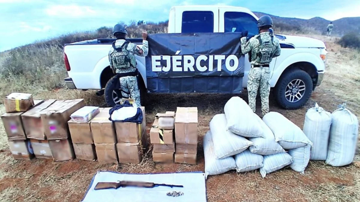 El Ejército decomisa 600 kilos de cristal en una brecha rural de la zona
