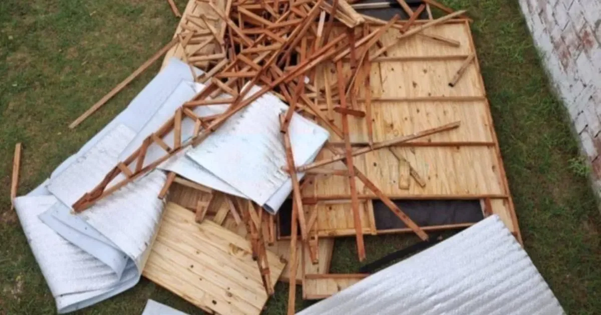 Familia de La Plata pierde su hogar tras el impacto del viento en obra en construcción