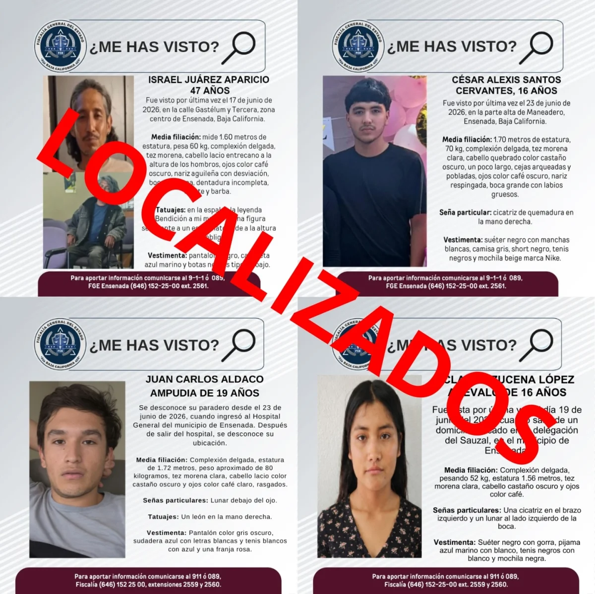 Familias de Ensenada respiran aliviadas tras hallazgo de cuatro desaparecidos