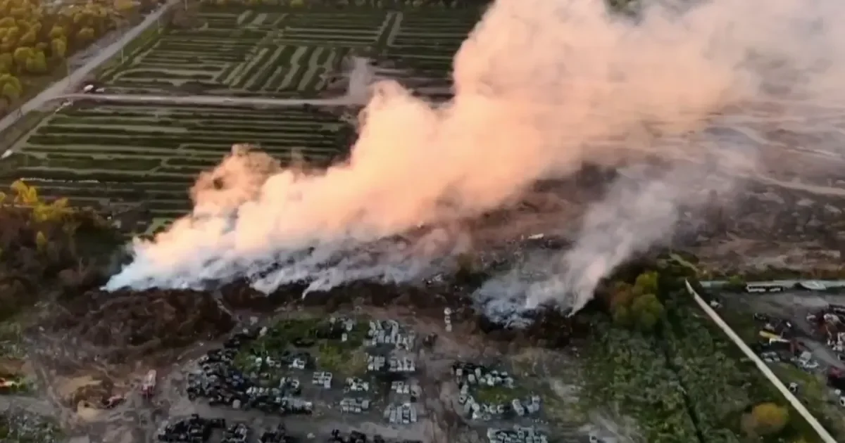 Incendio cerca de la Autopista La Plata-Buenos Aires genera caos en la circulación