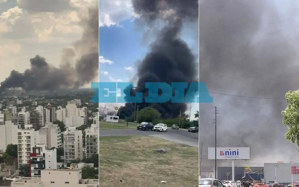 Incendio en circuito de motos en La Plata genera alarma por densa nube de humo