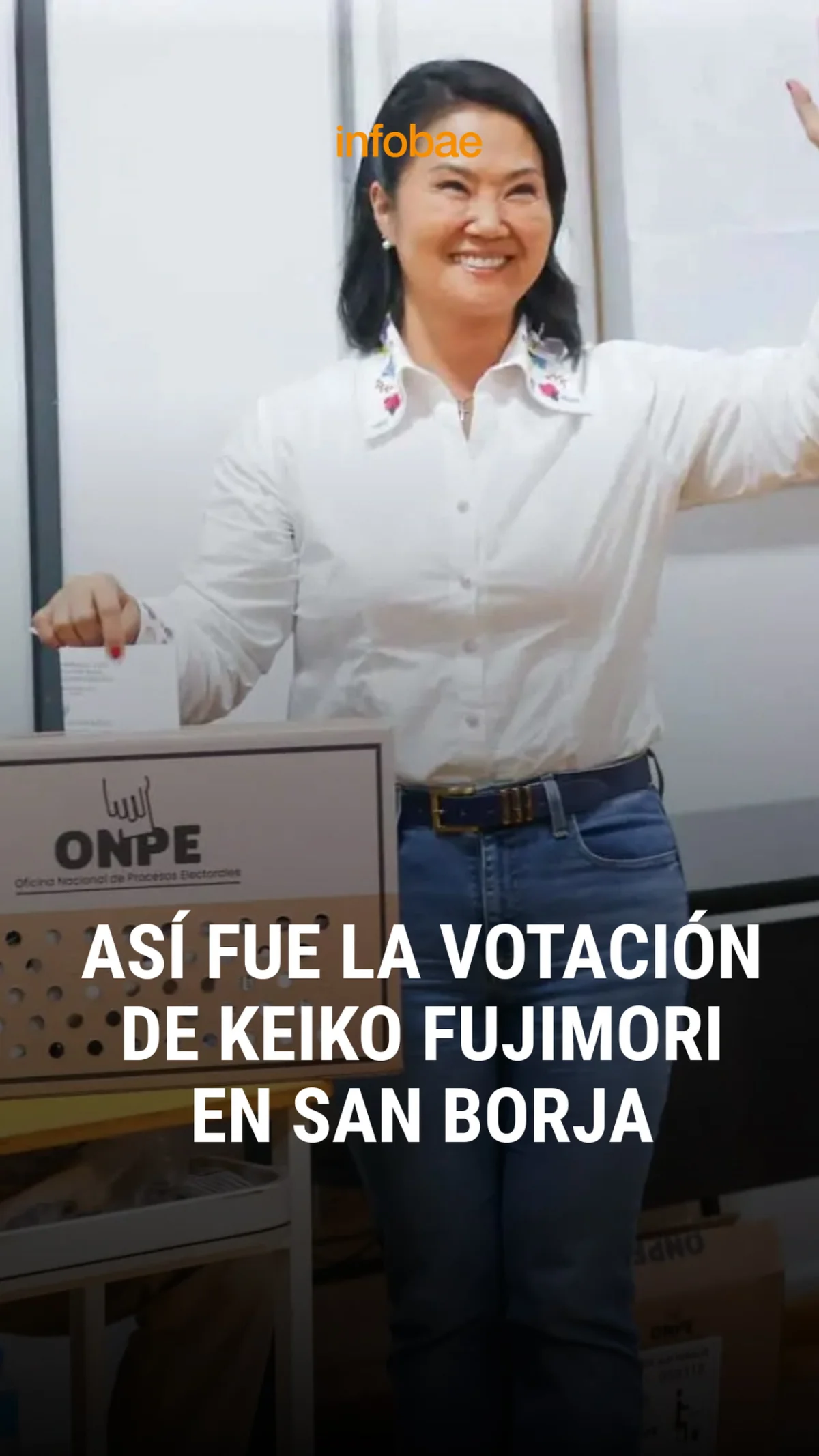 Keiko Fujimori emite su voto en San Borja en medio de tensiones políticas