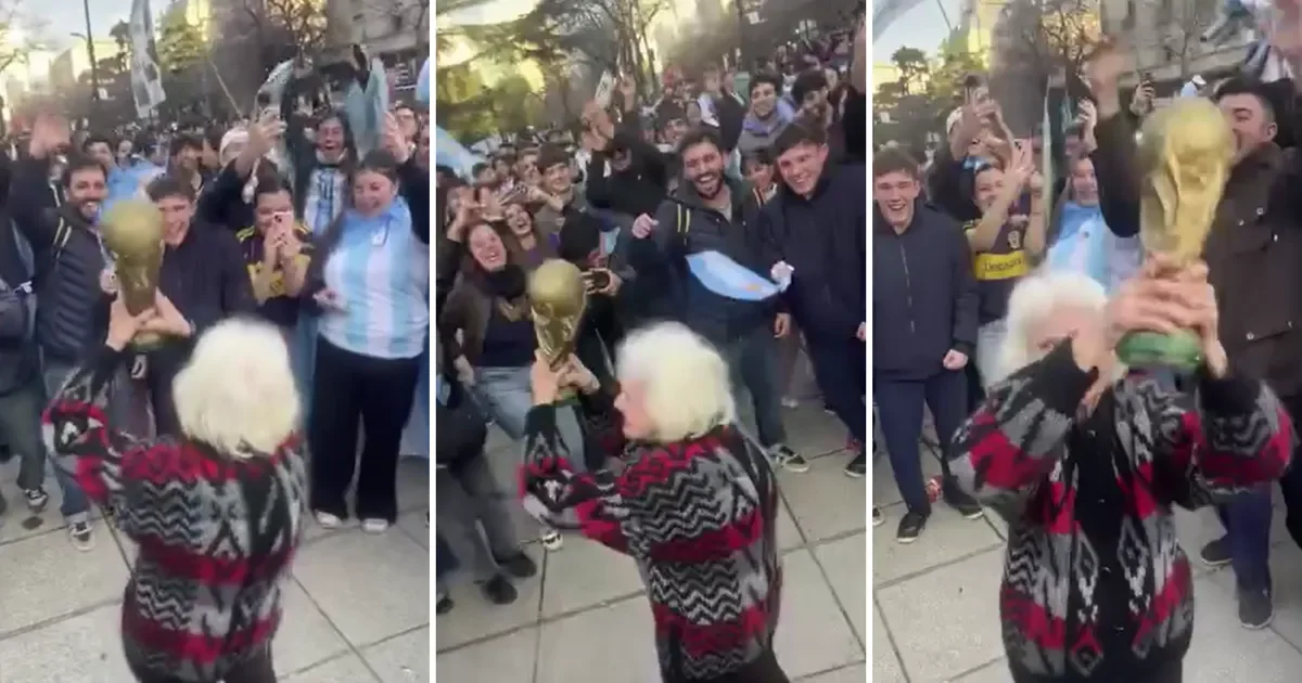 La abuela de La Plata que celebró la victoria de Argentina con la Copa en 7 y 50