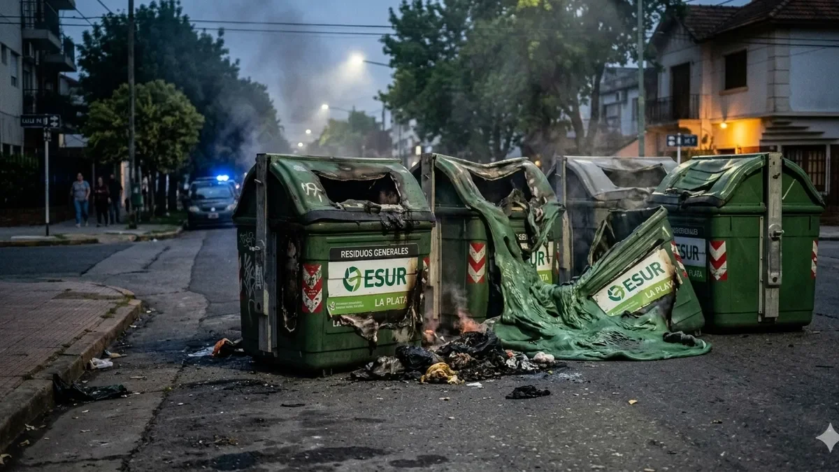 La Plata enfrenta problemas judiciales por los "quemacontenedores" que afectan a los vecinos