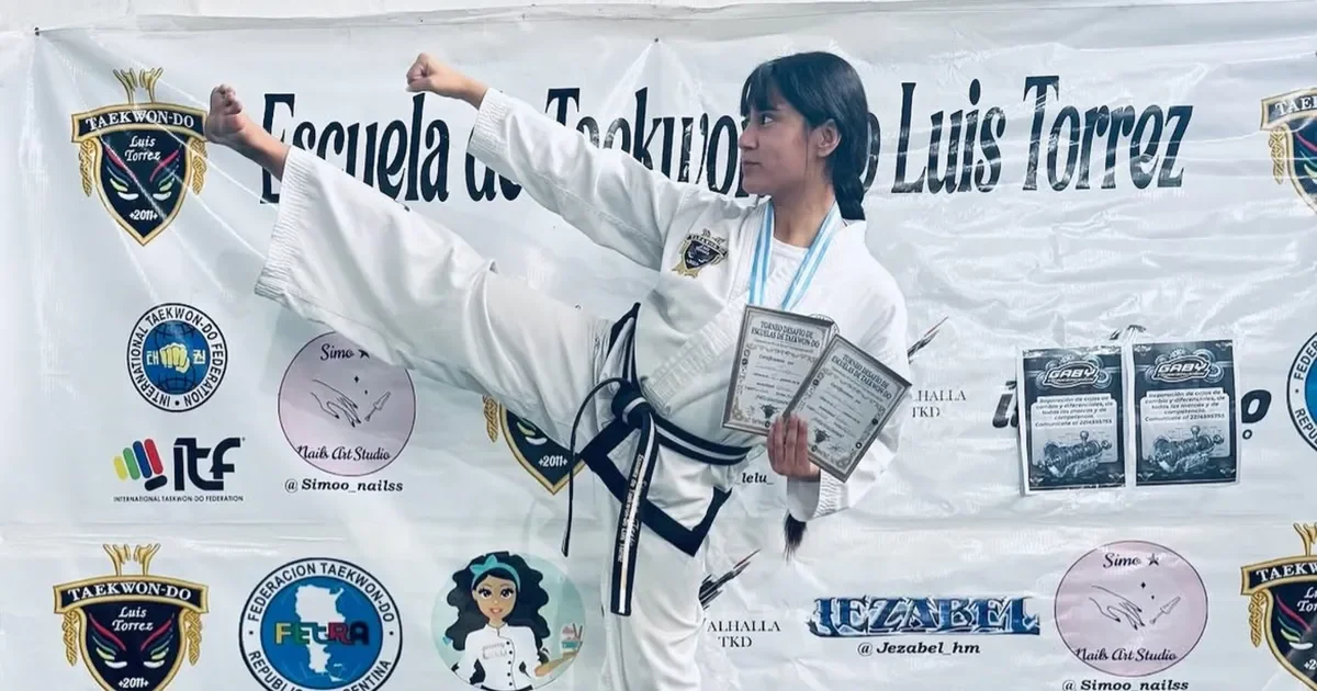 La Platense de 15 años busca apoyo para cumplir su sueño de competir en el Mundial de Taekwondo