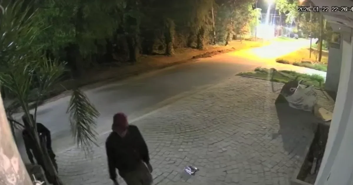 Ladrones de La Plata quedan al descubierto tras robar cámara de seguridad en plena acción
