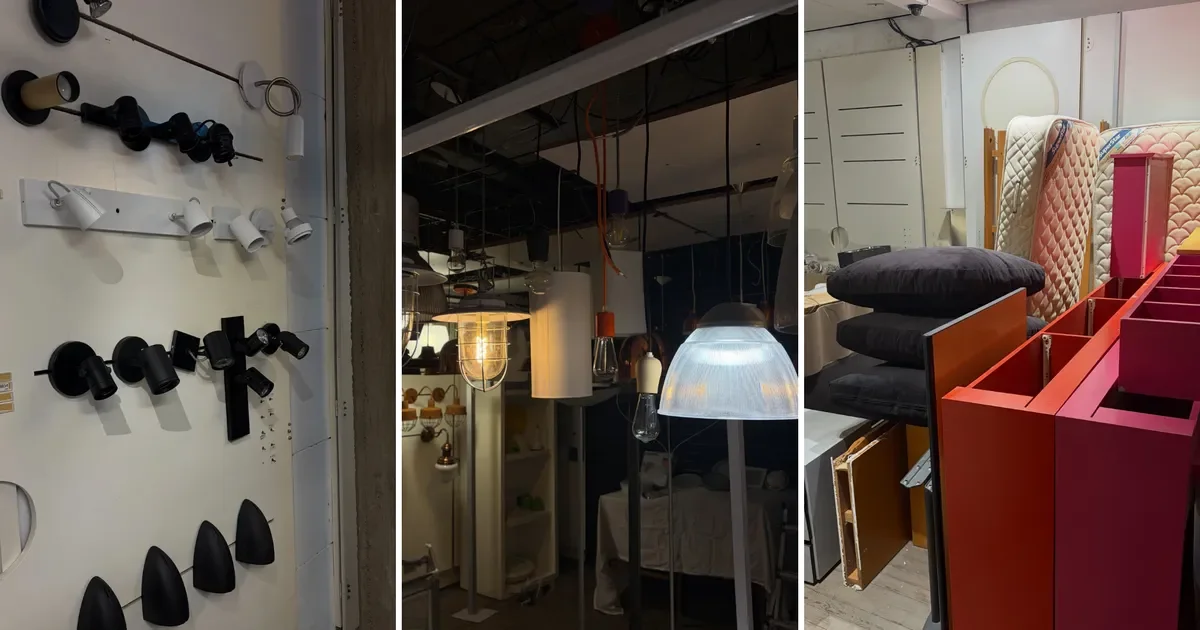 Liquidación total en La Plata: un local de iluminación que cerró hace 6 años desocupa su depósito