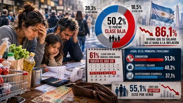 Más de la mitad de los argentinos se siente pobre: el impacto en la vida diaria de los vecinos