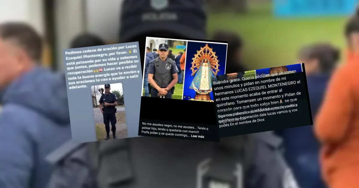 Policía de La Plata herido por un compañero: comunidad convoca a cadena de oración