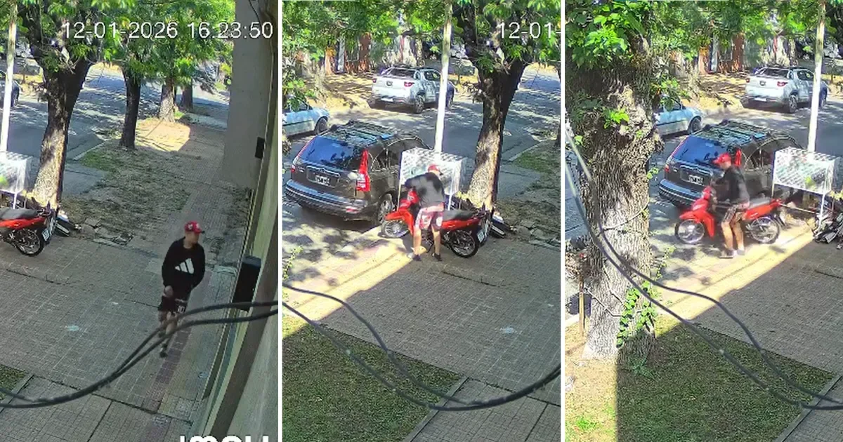 Un joven de 18 años roba moto en La Plata y es identificado por las cámaras de seguridad