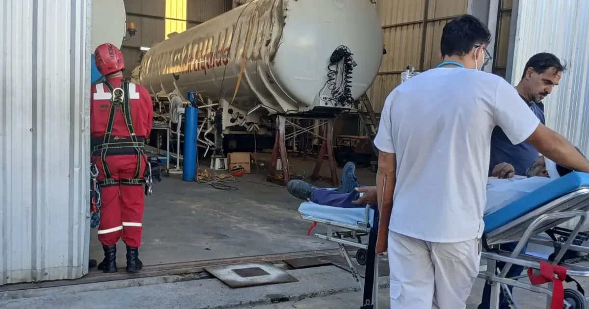 Un operario hospitalizado tras accidente en tanque de oxígeno en La Plata