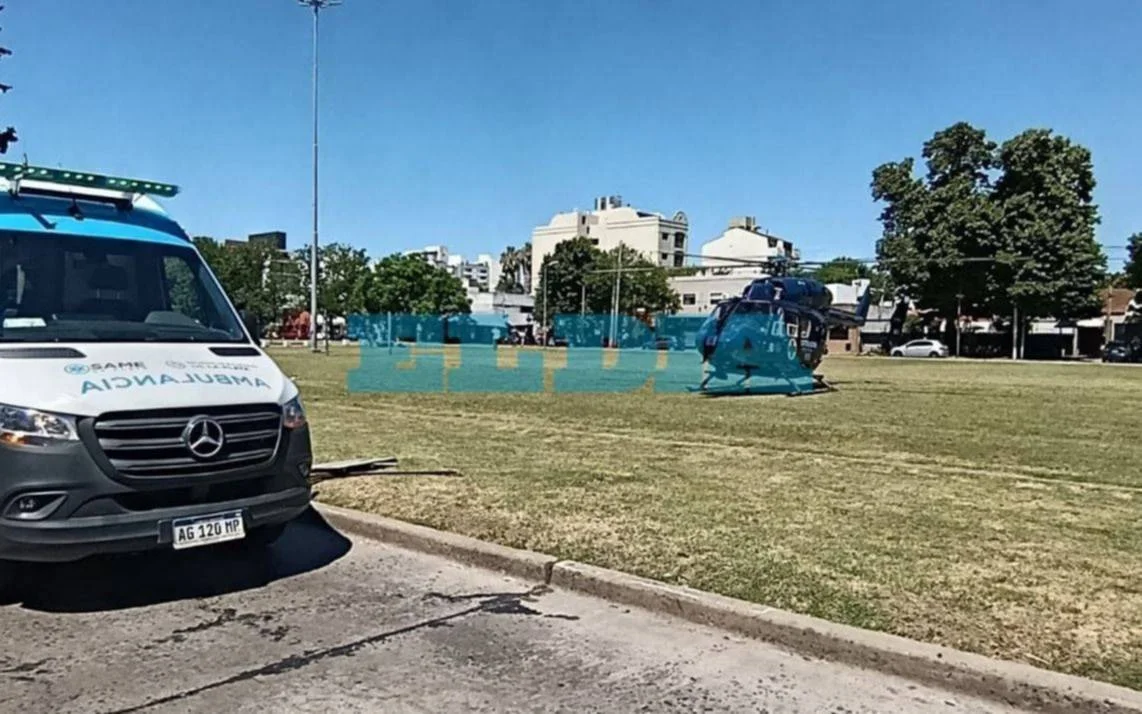 Un operativo aéreo impacta a los platenses en la avenida 32 con un helicóptero en acción
