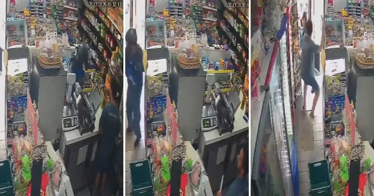 Valiente comerciante de La Plata ahuyenta a ladrón y protege su negocio